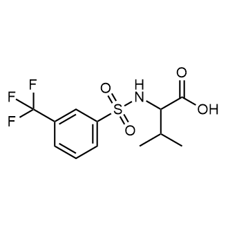 3-Methyl-2-[3-(trifluoromethyl)benzenesulfonamido]butanoic acid Chemische Struktur