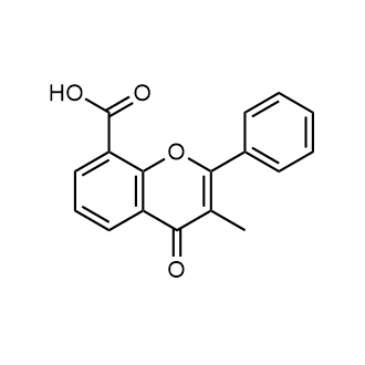 3-Methyl-4-oxo-2-phenyl-4H-chromene-8-carboxylic acid Chemische Struktur