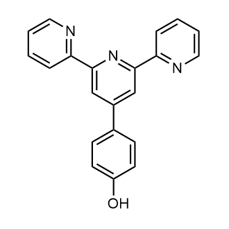 4'-(4-Hydroxyphenyl)-2,2':6',2''-terpyridine 化学構造