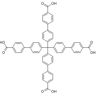 4',4''',4''''',4'''''''-Methanetetrayltetrakis(([1,1'-biphenyl]-4-carboxylic acid)) Chemical Structure