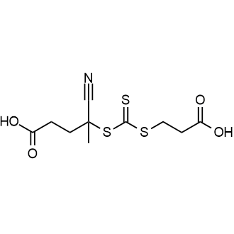 4-((((2-Carboxyethyl)thio)carbonothioyl)thio)-4-cyanopentanoic acid Chemical Structure