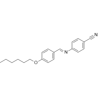 4-((4-(Hexyloxy)benzylidene)amino)benzonitrile 化学構造