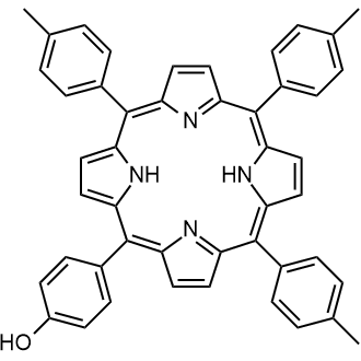 4-(10,15,20-Tri-p-tolylporphyrin-5-yl)phenol Chemische Struktur