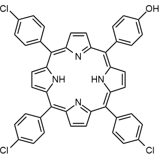 4-(10,15,20-Tris(4-chlorophenyl)porphyrin-5-yl)phenol Chemical Structure