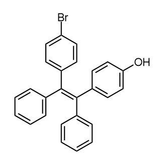 4-(2-(4-Bromophenyl)-1,2-diphenylvinyl)phenol Chemical Structure