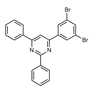 4-(3,5-Dibromophenyl)-2,6-diphenylpyrimidine 化学構造