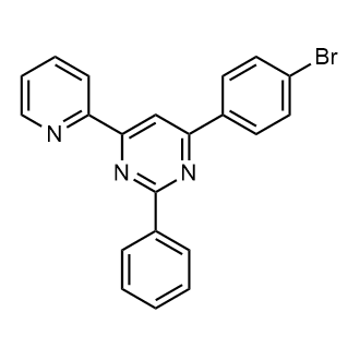 4-(4-Bromophenyl)-2-phenyl-6-(pyridin-2-yl)pyrimidine Chemische Struktur