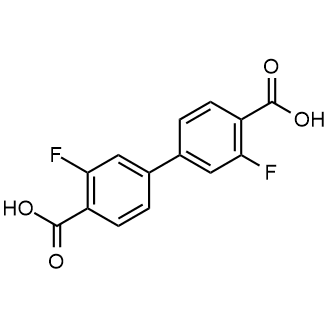 4-(4-Carboxy-3-fluorophenyl)-2-fluorobenzoic acid Chemische Struktur