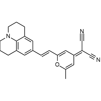 4-(Dicyanomethylene)-2-methyl-6-[2-(2,3,6,7-tetrahydro-1H,5H-benzo[ij]quinolizin-9-yl)vinyl]-4H-pyran Chemical Structure