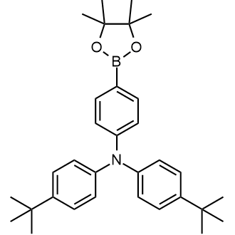 4-(tert-Butyl)-N-(4-(tert-butyl)phenyl)-N-(4-(4,4,5,5-tetramethyl-1,3,2-dioxaborolan-2-yl)phenyl)aniline 化学構造