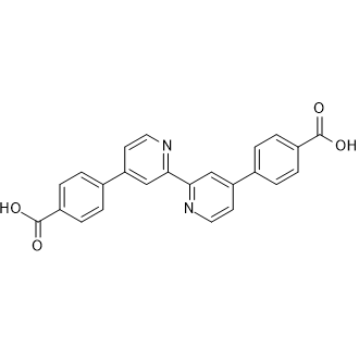 4,4'-([2,2'-Bipyridine]-4,4'-diyl)dibenzoic acid 化学構造