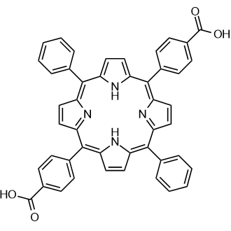 4,4'-(10,20-Diphenylporphyrin-5,15-diyl)dibenzoic acid Chemische Struktur