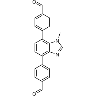 4,4'-(1-Methyl-1H-benzo[d]imidazole-4,7-diyl)dibenzaldehyde Chemical Structure