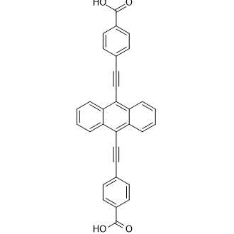 4,4'-(Anthracene-9,10-diylbis(ethyne-2,1-diyl))dibenzoic acid Chemical Structure