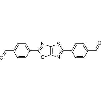 4,4'-(Thiazolo[5,4-d]thiazole-2,5-diyl)dibenzaldehyde Chemische Struktur