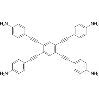 4,4',4''-((4'-Amino-[1,1'-biphenyl]-2,4,5-triyl)tris(ethyne-2,1-diyl))trianiline Chemical Structure