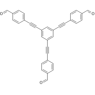 4,4',4''-(Benzene-1,3,5-triyltris(ethyne-2,1-diyl))tribenzaldehyde 化学構造