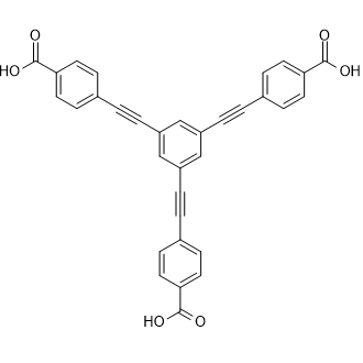 4,4',4''-(Benzene-1,3,5-triyltris(ethyne-2,1-diyl))tribenzoic acid Chemische Struktur