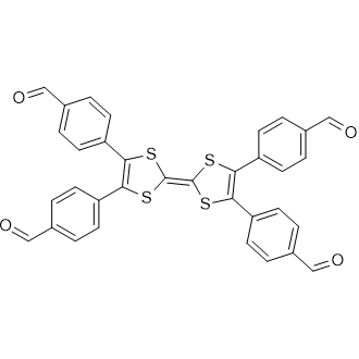 4,4',4'',4'''-([2,2'-Bi(1,3-dithiolylidene)]-4,4',5,5'-tetrayl)tetrabenzaldehyde Chemical Structure