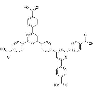 4,4',4'',4'''-(1,4-Phenylenebis(pyridine-4,2,6-triyl))tetrabenzoic acid Chemical Structure