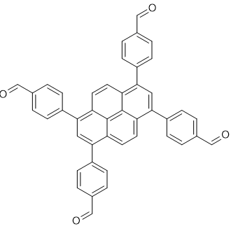 4,4',4'',4'''-(Pyrene-1,3,6,8-tetrayl)tetrabenzaldehyde Chemische Struktur