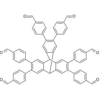 4,4',4'',4''',4'''',4'''''-(9,10-Dihydro-9,10-[1,2]benzenoanthracene-2,3,6,7,14,15-hexayl)hexabenzaldehyde Chemical Structure