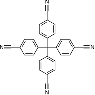 4,4',4'',4'''-Methanetetrayltetrabenzonitrile 化学構造