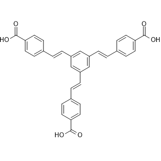 4,4',4"-(Benzene-1,3,5-triyltris(ethene-2,1-diyl))tribenzoic acid Chemische Struktur