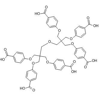 4,4'-[[2-[[3-(4-Carboxyphenoxy)-2,2-bis[(4-carboxyphenoxy)methyl]propoxy]methyl]-2-[(4-carboxyphenoxy)methyl]-1,3-propanediyl]bis(oxy)]bis[benzoic acid] Chemical Structure