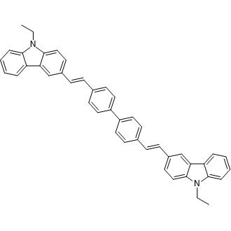 4,4'-Bis((E)-2-(9-ethyl-9H-carbazol-3-yl)vinyl)-1,1'-biphenyl Chemical Structure