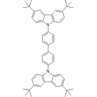 4,4'-Bis(3,6-di-tert-butyl-9H-carbazol-9-yl)-1,1'-biphenyl 化学構造