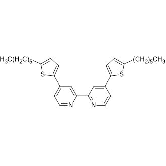 4,4'-Bis(5-hexyl-2-thienyl)-2,2'-bipyridyl Chemical Structure