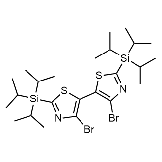 4,4'-Dibromo-2,2'-bis(triisopropylsilyl)-5,5'-bithiazole التركيب الكيميائي