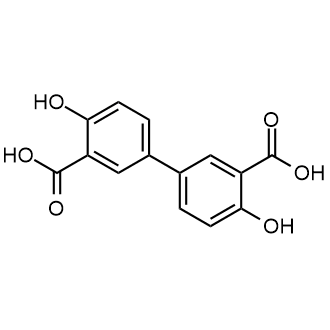 4,4'-Dihydroxy-[1,1'-biphenyl]-3,3'-dicarboxylic acid Chemical Structure