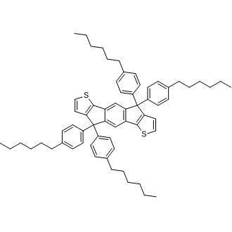 4,4,9,9-Tetrakis(4-hexylphenyl)-4,9-dihydro-s-indaceno[1,2-b:5,6-b']dithiophene التركيب الكيميائي