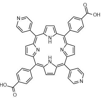 4,4′-(10,20-Di-4-pyridinyl-21H,23H-porphine-5,15-diyl)bis[benzoic acid] Chemical Structure