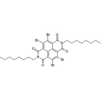 4,5,9,10-Tetrabromo-2,7-dioctylbenzo[lmn][3,8]phenanthroline-1,3,6,8-tetraone Chemical Structure