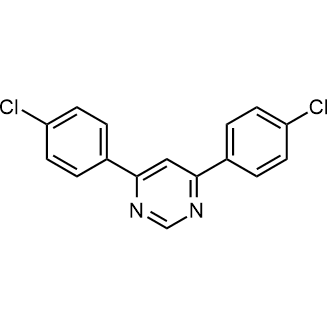 4,6-Bis(4-chlorophenyl)pyrimidine 化学構造