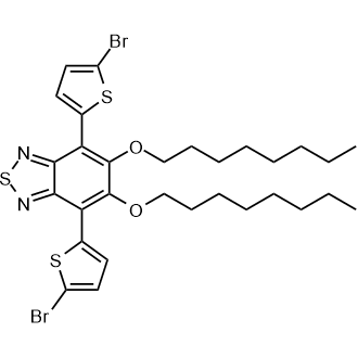 4,7-Bis(5-bromothiophen-2-yl)-5,6-bis(n-octyloxy)-2,1,3-benzothiadiazole Chemical Structure