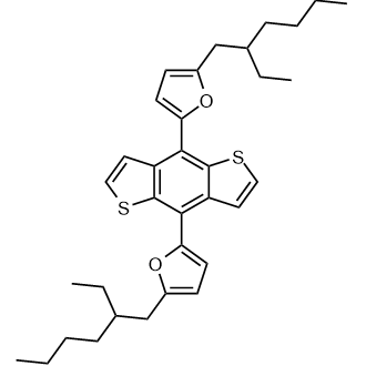 4,8-Bis(5-(2-ethylhexyl)furan-2-yl)benzo[1,2-b:4,5-b']dithiophene Chemical Structure