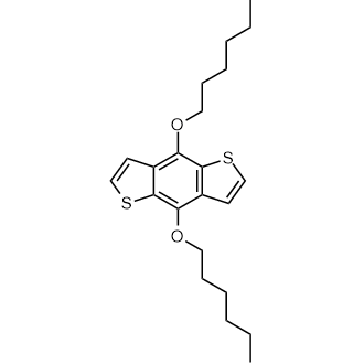 4,8-Bis(hexyloxy)benzo[1,2-b:4,5-b']dithiophene التركيب الكيميائي