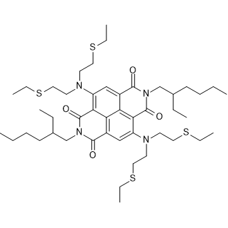 4,9-Bis(bis(2-(ethylthio)ethyl)amino)-2,7-bis(2-ethylhexyl)benzo[lmn][3,8]phenanthroline-1,3,6,8(2H,7H)-tetraone التركيب الكيميائي