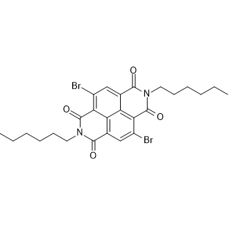 4,9-Dibromo-2,7-dihexylbenzo[lmn][3,8]phenanthroline-1,3,6,8(2H,7H)-tetraone Chemical Structure