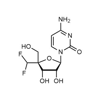 4-Amino-1-((2R,3R,4S,5R)-5-(difluoromethyl)-3,4-dihydroxy-5-(hydroxymethyl)tetrahydrofuran-2-yl)pyrimidin-2(1H)-one Chemische Struktur