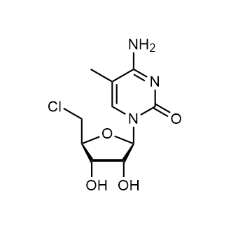 4-Amino-1-((2R,3R,4S,5S)-5-(chloromethyl)-3,4-dihydroxytetrahydrofuran-2-yl)-5-methylpyrimidin-2(1H)-one 化学構造