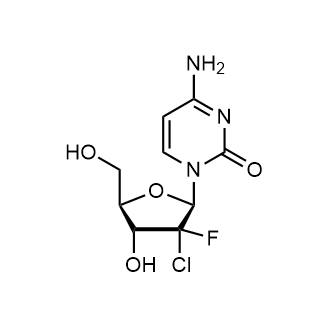 4-Amino-1-((2R,3S,4R,5R)-3-chloro-3-fluoro-4-hydroxy-5-(hydroxymethyl)tetrahydrofuran-2-yl)pyrimidin-2(1H)-one Chemical Structure