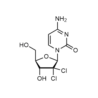 4-Amino-1-((2R,4R,5R)-3,3-dichloro-4-hydroxy-5-(hydroxymethyl)tetrahydrofuran-2-yl)pyrimidin-2(1H)-one Chemical Structure