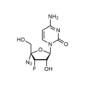 4-Amino-1-[(2R,3S,4S,5R)-5-azido-4-fluoro-3-hydroxy-5-(hydroxymethyl)tetrahydrofuran-2-yl]pyrimidin-2-one 化学構造