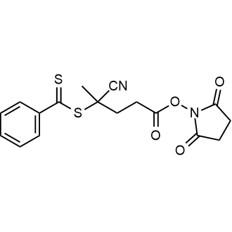 4-Cyano-4-(phenylcarbonothioylthio)pentanoic acid N-succinimidyl ester Chemical Structure