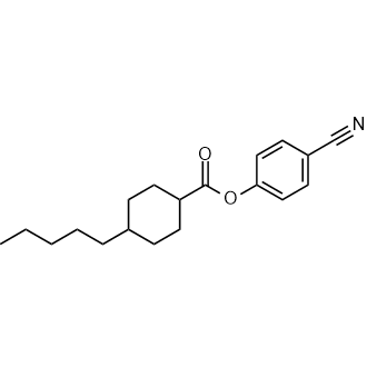 4-Cyanophenyl 4-pentylcyclohexane-1-carboxylate 化学構造